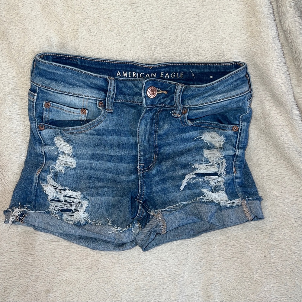 American Eagle Next Level Stretch Midi Shorts. Size 6.